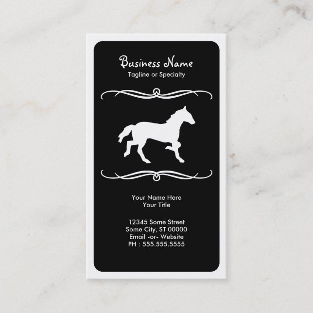 Carte De Visite cheval de mod (Devant)
