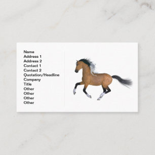 Carte De Visite Cheval de quart en peau de bouchon