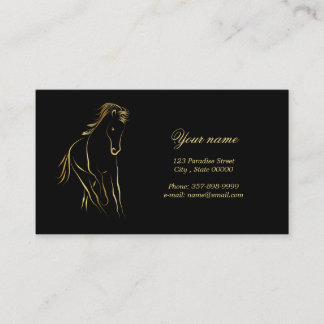 Carte De Visite Cheval en or