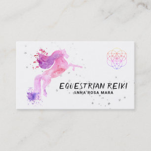 Carte De Visite Cheval équestre curatif Reiki d'énergie de *~*