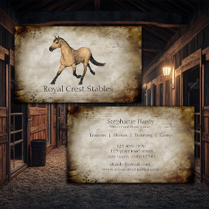 Carte De Visite Cheval Equestre Stables