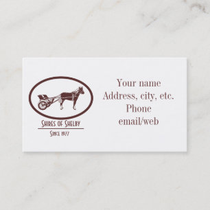 Carte De Visite Cheval et logo avec des erreurs