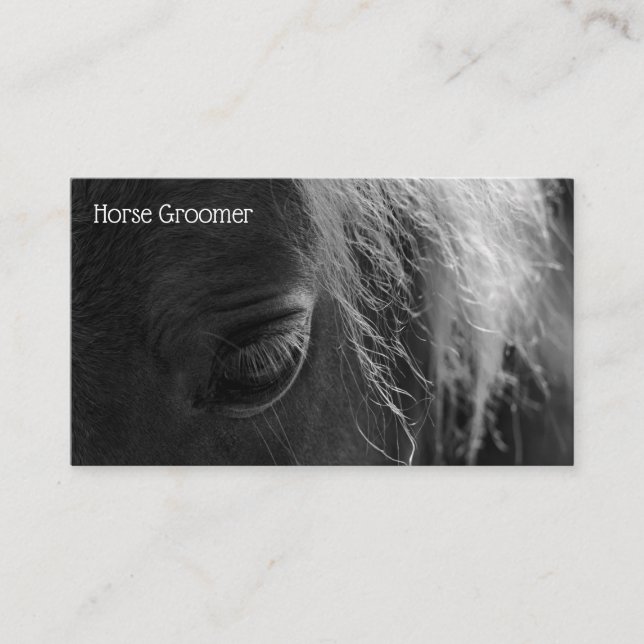 Carte De Visite Cheval Grooming (Devant)