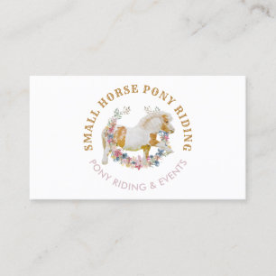 Carte De Visite Cheval Jouer Fleurs Pony