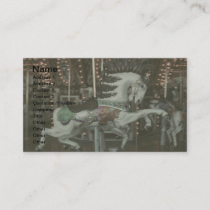 Carte De Visite Cheval Joyeux Avec Aspect Vintage
