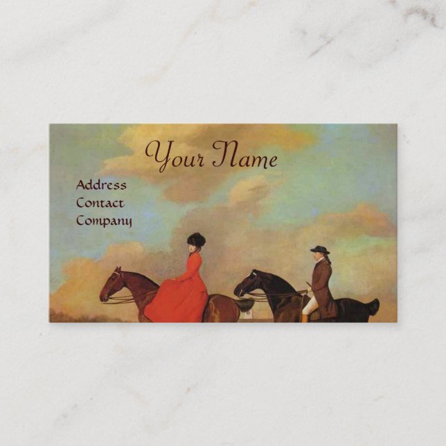 Carte De Visite CHEVAL MONogramme (Devant)