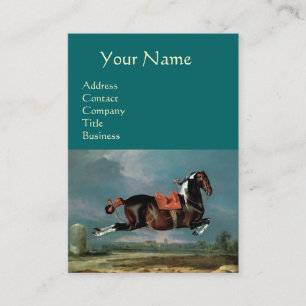 Carte De Visite Cheval Piebald "Cehero" Monogramme d'élevage, noir