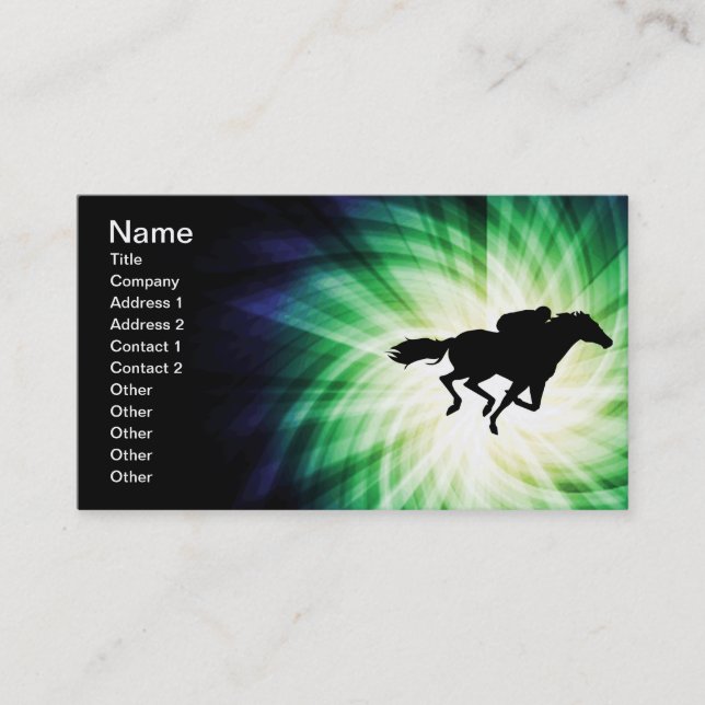 Carte De Visite Cheval Racing ; Cool (Devant)