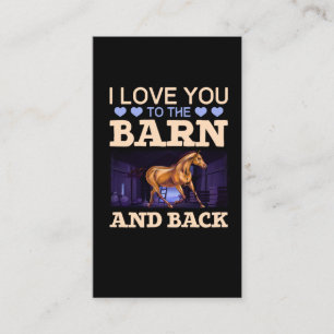 Carte De Visite Cheval Riding Girl Barn Équestre Amour