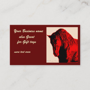 Carte De Visite Cheval rouge