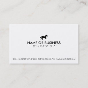 Carte De Visite cheval simple