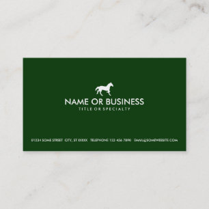 Carte De Visite cheval simple (vert)