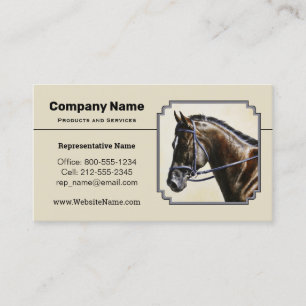 Carte De Visite Cheval sportif Dark Bay Trakehner