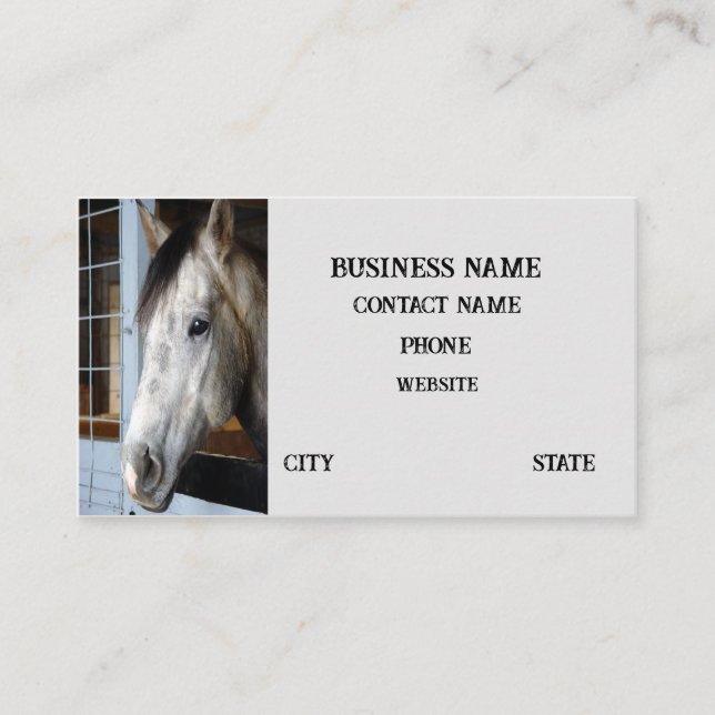 Carte De Visite Cheval stable (Devant)