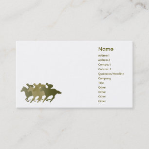 Carte De Visite Cheval vert - affaires