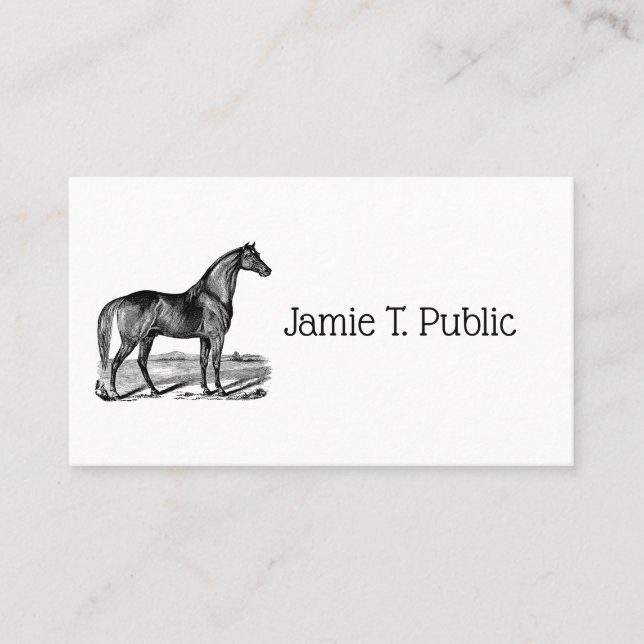 Carte De Visite Cheval vintage debout (Devant)