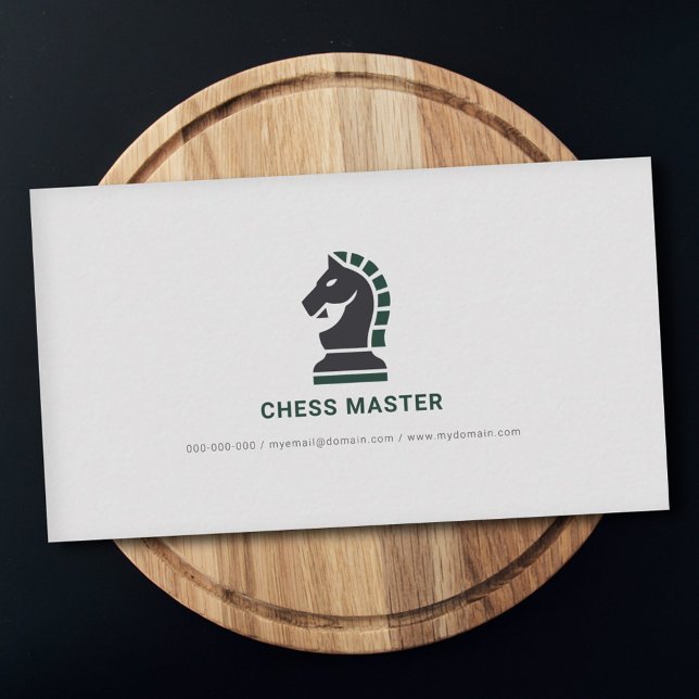 Carte De Visite Chevalier d'échecs (Chess Knight Business Card)