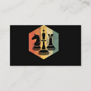 Carte De Visite chevalier king rook échecs cadeau coloré
