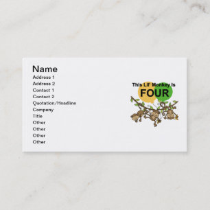 Carte De Visite Chevaliers et cadeaux de 4e anniversaire des singe