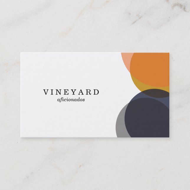 Carte De Visite Chevauchement orange violet (Devant)