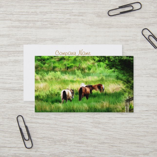 CARTE DE VISITE CHEVAUX (Devant/Arrière en situation)