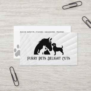 Carte De Visite Chevaux Chien Chats   Toiletteur d'animaux