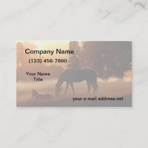 Carte De Visite Chevaux Levée de soleil