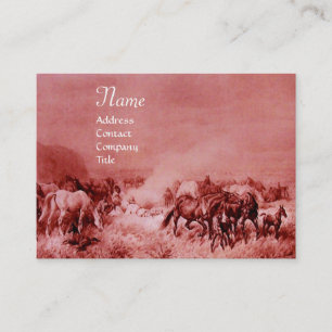 Carte De Visite CHEVAUX ROMPRE roux