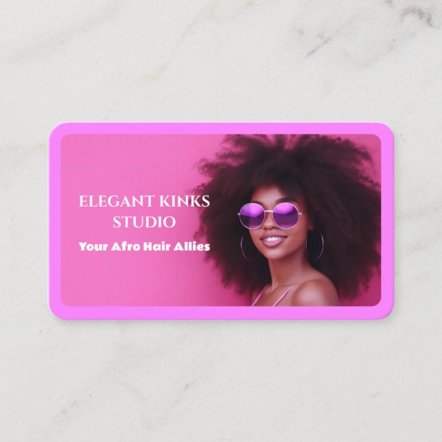 Carte De Visite Cheveux Afro (Devant)