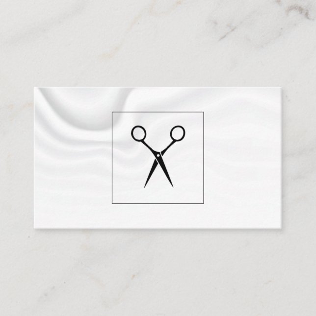 Carte De Visite Cheveux | Arrière - plan de la trempe de soie (Devant)