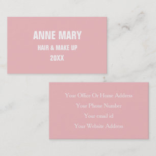 Carte De Visite Cheveux blanc rose et maquillage fille Cool modern
