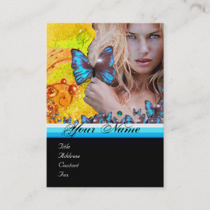 Carte De Visite CHEVEUX BLEU BEAUTY MAKEUP ARTIST monogramme