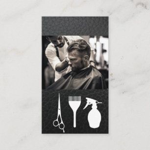 Carte De Visite Cheveux coupants en barbier   Outils de coupe de c