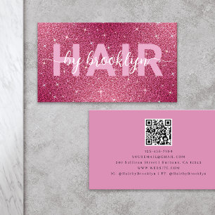 Carte De Visite Cheveux de Parties scintillant rose chaud par Styl