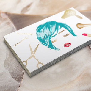 Carte De Visite Cheveux et maquillage Artiste Cheveux Courte Fille