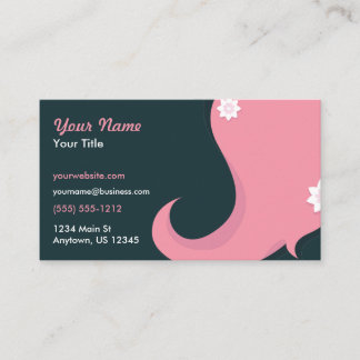 Carte De Visite Cheveux rose