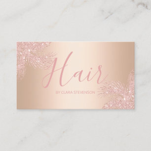 Carte De Visite Cheveux roses de paume de parties scintillantes