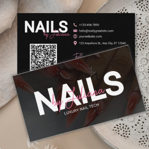 Carte De Visite Cheveux tendance, Lash, Nail Tech QR Code