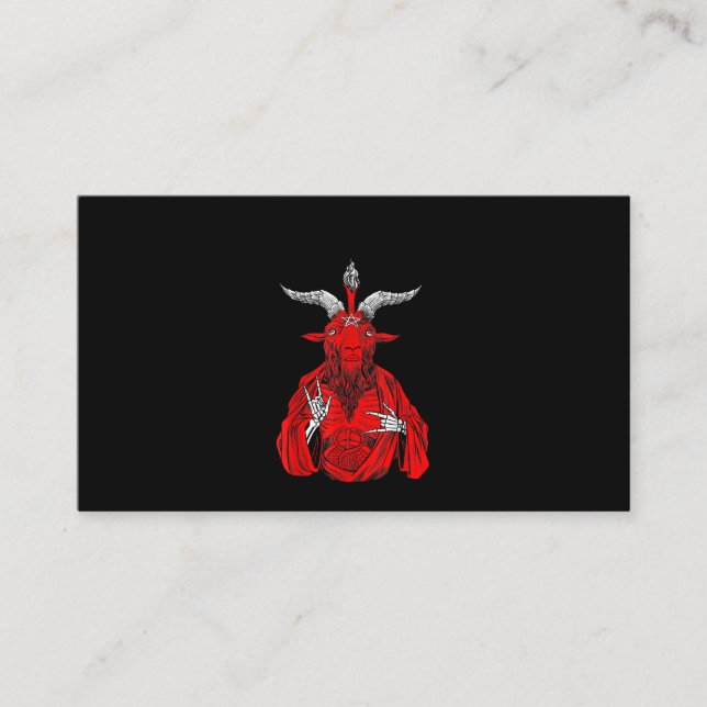 Carte De Visite Chèvre antichrist de Blackcraft Satan Baphomet (Devant)