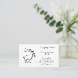 Carte De Visite Chèvre de dessin animé mignonne, animal de ferme n