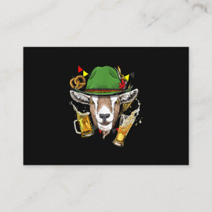 Carte De Visite Chèvre Oktoberfest Lederhosen Costume cadeau