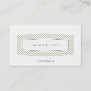 CARTE DE VISITE chevron fraîche modèle panneau tau