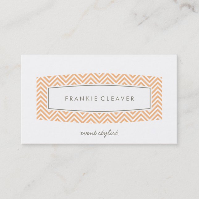 CARTE DE VISITE chevron frais à motif de panneau d (Devant)