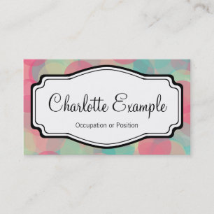 Carte De Visite Chevron personnel rose Turquoise