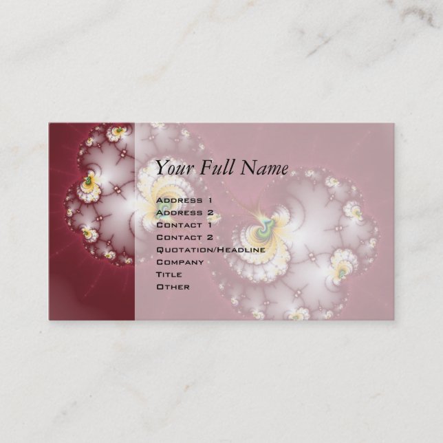 Carte De Visite Chew d'os de chien - Fractal (Devant)