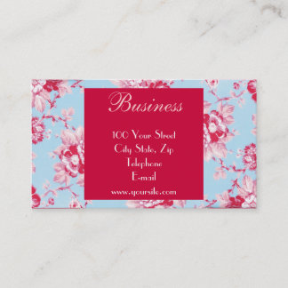 Carte de visite chic 1 de roses