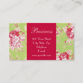 Carte de visite chic 2 de roses