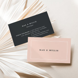 Carte De Visite Chic Blush   Boutique Manager