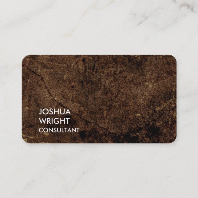 Carte De Visite Chic Brown tendance et attrayant (Devant)