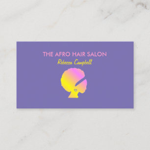 Carte De Visite Chic chic coiffure afro bleu